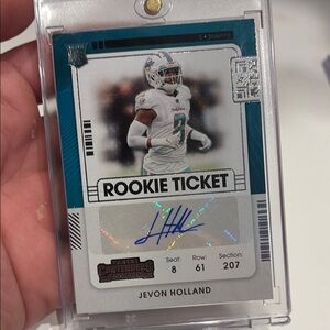 2021 Jevon Holland Rookie Ticket auto Football Card